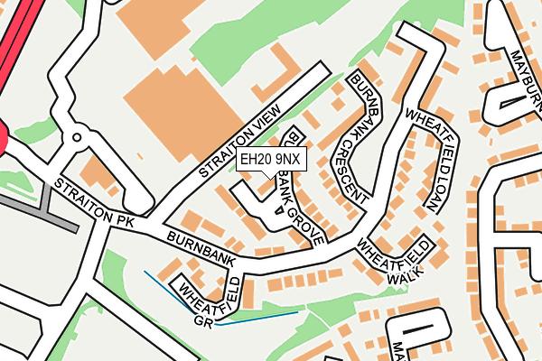 EH20 9NX map - OS OpenMap – Local (Ordnance Survey)