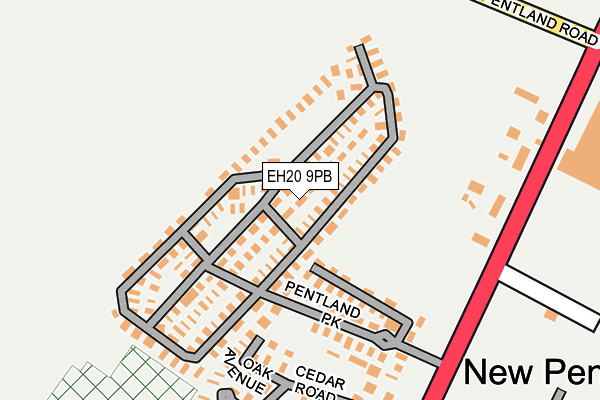 EH20 9PB map - OS OpenMap – Local (Ordnance Survey)