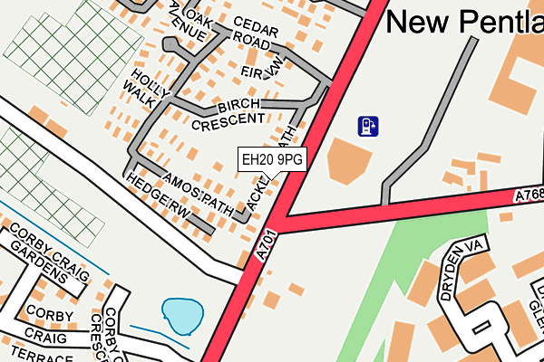 EH20 9PG map - OS OpenMap – Local (Ordnance Survey)