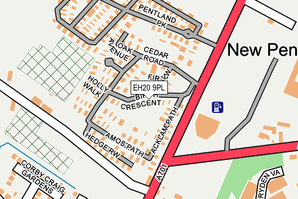 EH20 9PL map - OS OpenMap – Local (Ordnance Survey)