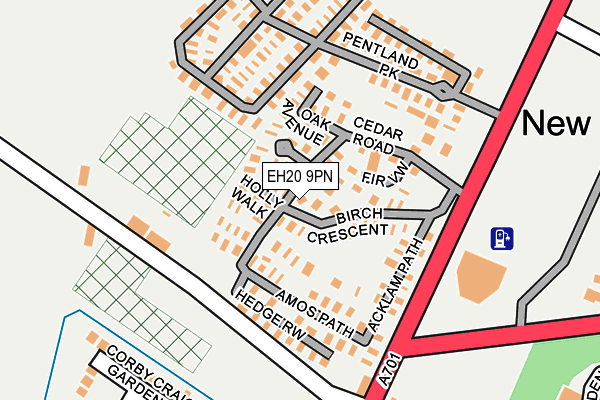 EH20 9PN map - OS OpenMap – Local (Ordnance Survey)