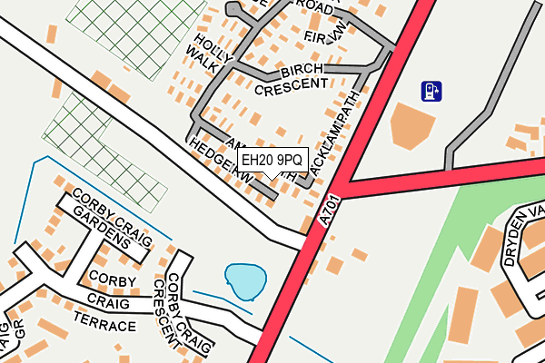 EH20 9PQ map - OS OpenMap – Local (Ordnance Survey)