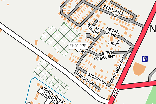 EH20 9PR map - OS OpenMap – Local (Ordnance Survey)