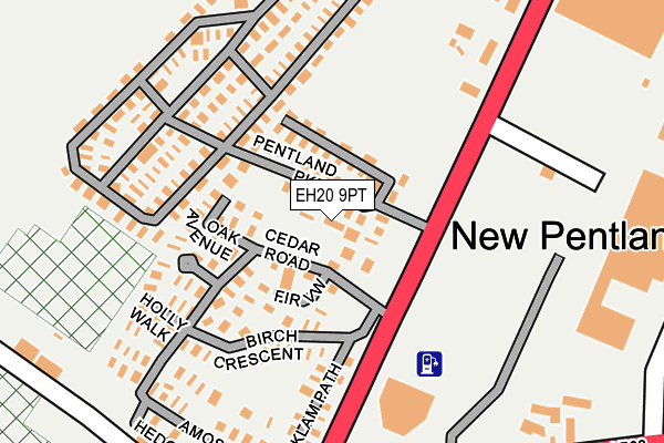 EH20 9PT map - OS OpenMap – Local (Ordnance Survey)