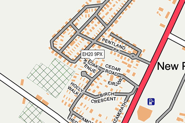 EH20 9PX map - OS OpenMap – Local (Ordnance Survey)