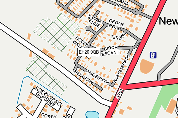 EH20 9QB map - OS OpenMap – Local (Ordnance Survey)