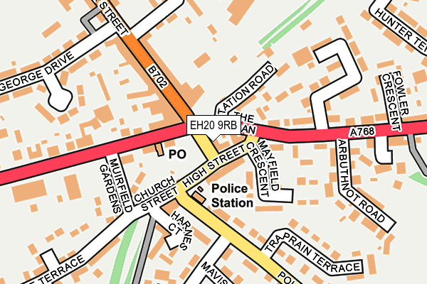 EH20 9RB map - OS OpenMap – Local (Ordnance Survey)