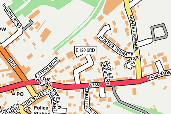 EH20 9RD map - OS OpenMap – Local (Ordnance Survey)