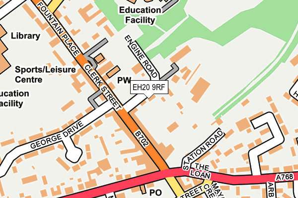 EH20 9RF map - OS OpenMap – Local (Ordnance Survey)