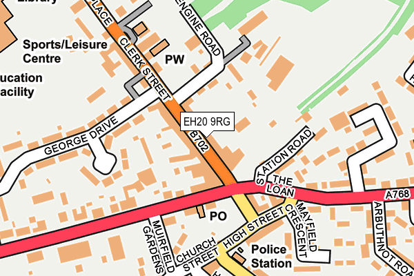 EH20 9RG map - OS OpenMap – Local (Ordnance Survey)