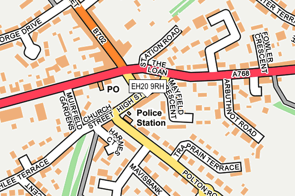 EH20 9RH map - OS OpenMap – Local (Ordnance Survey)