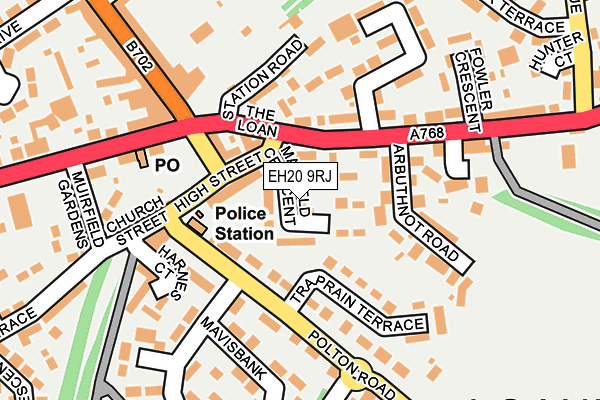 EH20 9RJ map - OS OpenMap – Local (Ordnance Survey)