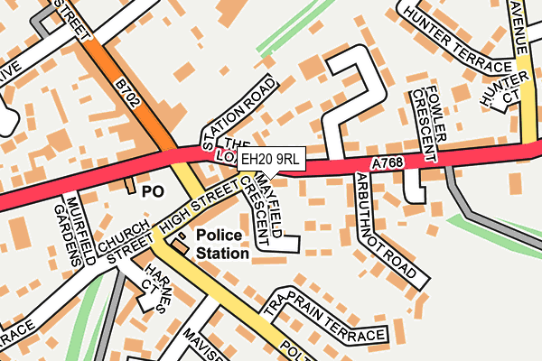 EH20 9RL map - OS OpenMap – Local (Ordnance Survey)