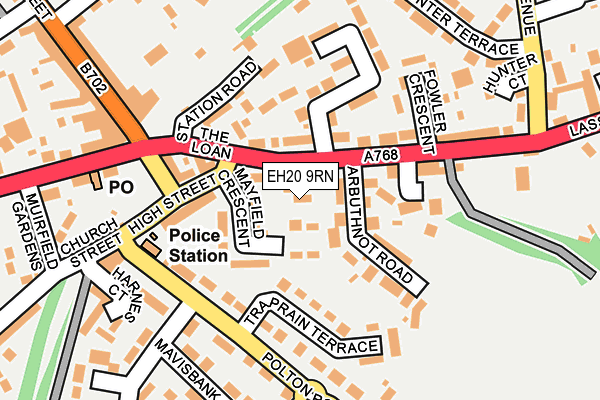 EH20 9RN map - OS OpenMap – Local (Ordnance Survey)