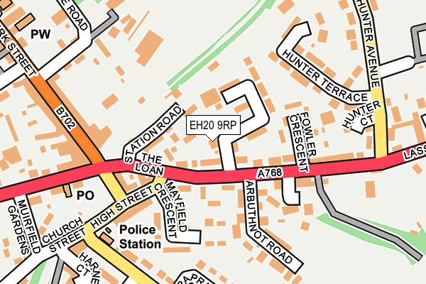 EH20 9RP map - OS OpenMap – Local (Ordnance Survey)