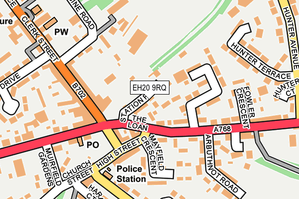 EH20 9RQ map - OS OpenMap – Local (Ordnance Survey)