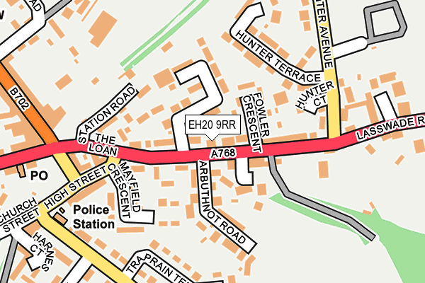 EH20 9RR map - OS OpenMap – Local (Ordnance Survey)