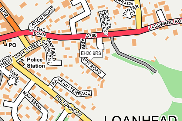 EH20 9RS map - OS OpenMap – Local (Ordnance Survey)