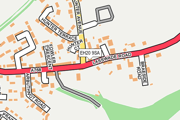 EH20 9SA map - OS OpenMap – Local (Ordnance Survey)