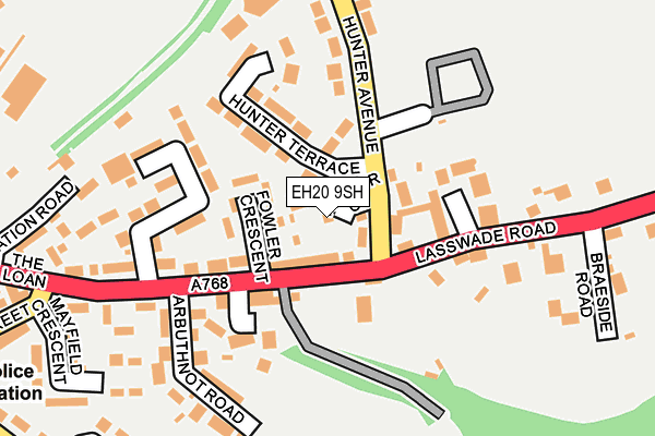 EH20 9SH map - OS OpenMap – Local (Ordnance Survey)