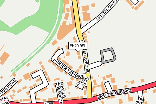 EH20 9SL map - OS OpenMap – Local (Ordnance Survey)