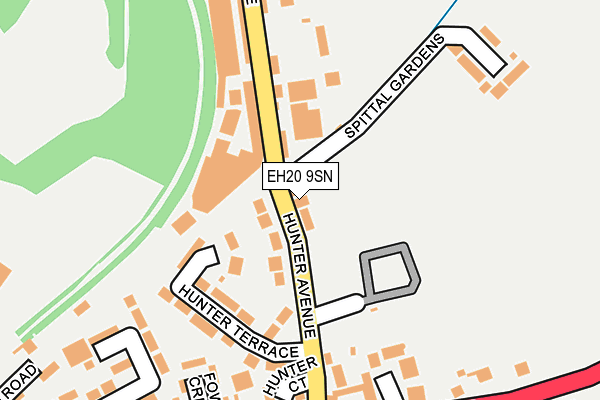 EH20 9SN map - OS OpenMap – Local (Ordnance Survey)