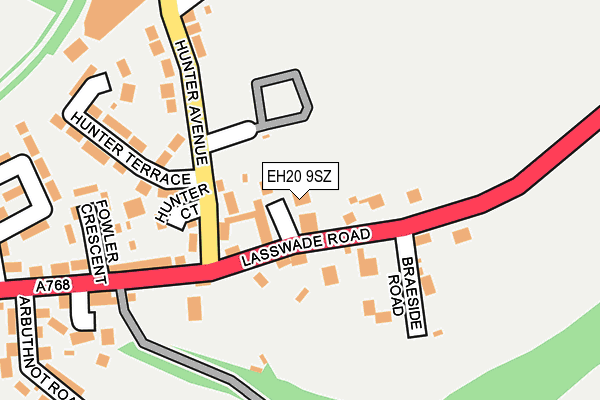 EH20 9SZ map - OS OpenMap – Local (Ordnance Survey)