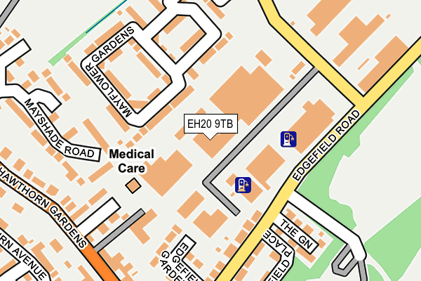 EH20 9TB map - OS OpenMap – Local (Ordnance Survey)