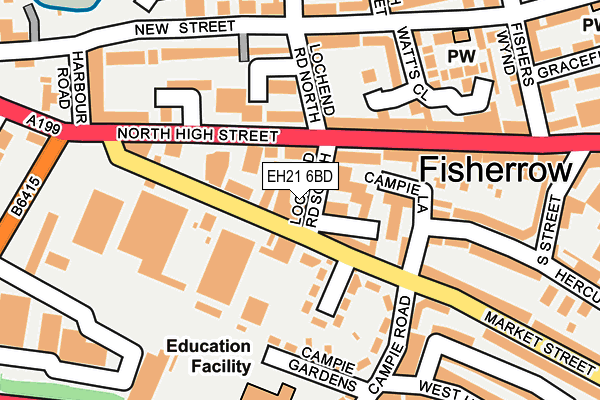 EH21 6BD map - OS OpenMap – Local (Ordnance Survey)