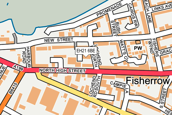 EH21 6BE map - OS OpenMap – Local (Ordnance Survey)