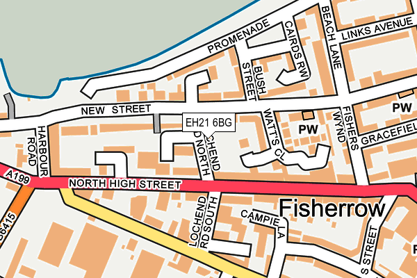 EH21 6BG map - OS OpenMap – Local (Ordnance Survey)