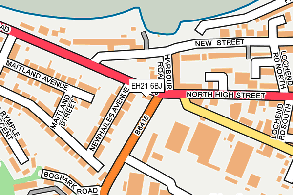 EH21 6BJ map - OS OpenMap – Local (Ordnance Survey)