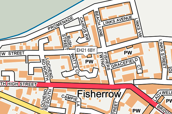 EH21 6BY map - OS OpenMap – Local (Ordnance Survey)