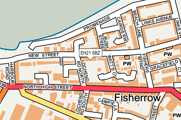 EH21 6BZ map - OS OpenMap – Local (Ordnance Survey)