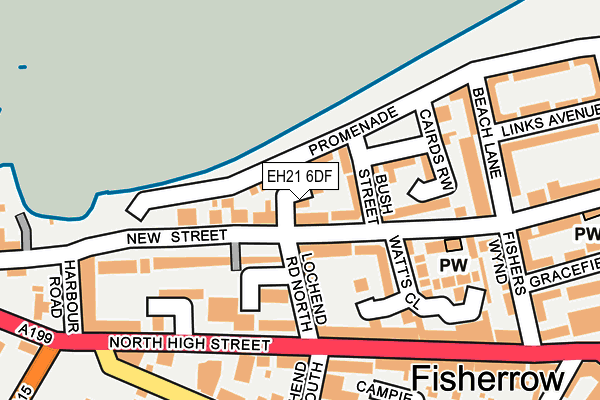 EH21 6DF map - OS OpenMap – Local (Ordnance Survey)