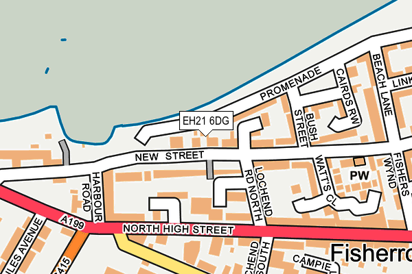 EH21 6DG map - OS OpenMap – Local (Ordnance Survey)