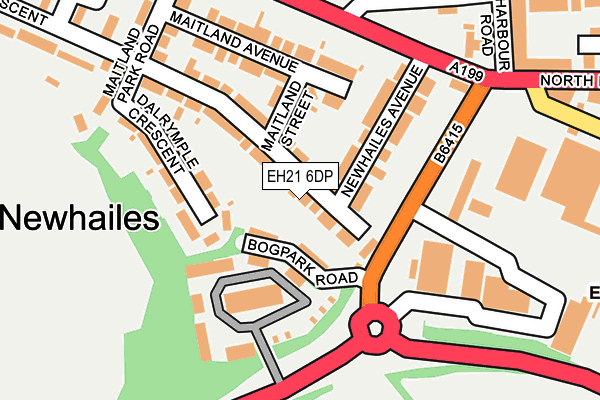 EH21 6DP map - OS OpenMap – Local (Ordnance Survey)