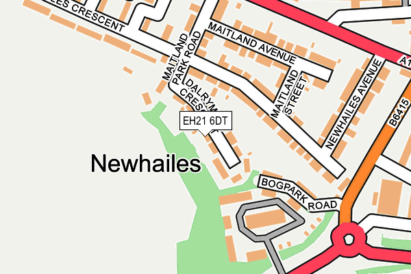 EH21 6DT map - OS OpenMap – Local (Ordnance Survey)