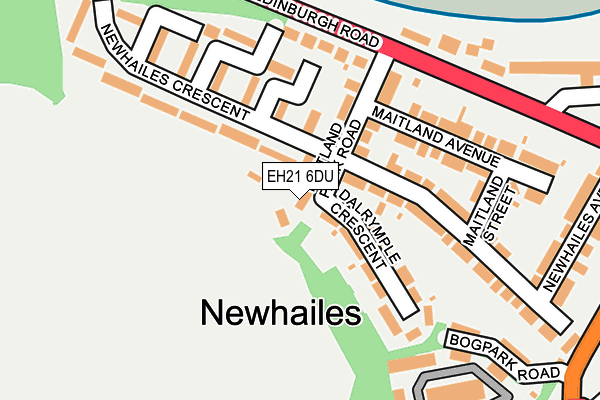 EH21 6DU map - OS OpenMap – Local (Ordnance Survey)