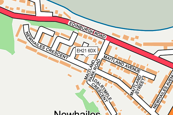 EH21 6DX map - OS OpenMap – Local (Ordnance Survey)