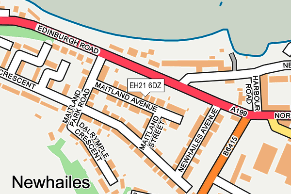 EH21 6DZ map - OS OpenMap – Local (Ordnance Survey)