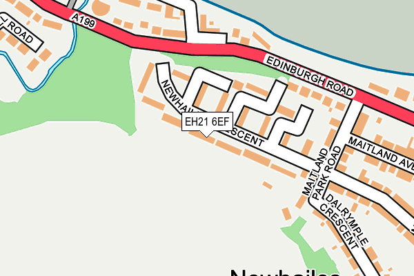 EH21 6EF map - OS OpenMap – Local (Ordnance Survey)