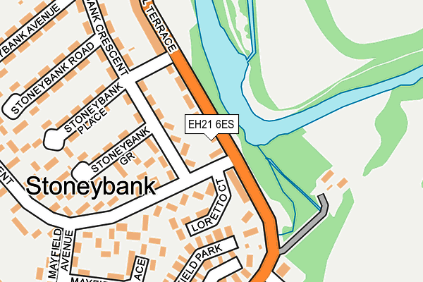 EH21 6ES map - OS OpenMap – Local (Ordnance Survey)