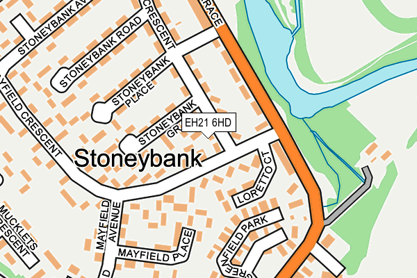 EH21 6HD map - OS OpenMap – Local (Ordnance Survey)