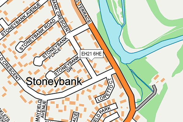 EH21 6HE map - OS OpenMap – Local (Ordnance Survey)