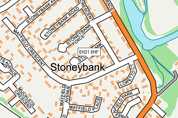 EH21 6HF map - OS OpenMap – Local (Ordnance Survey)