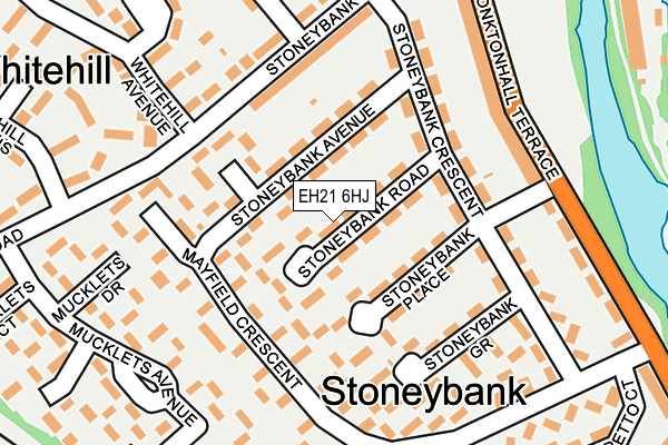 EH21 6HJ map - OS OpenMap – Local (Ordnance Survey)