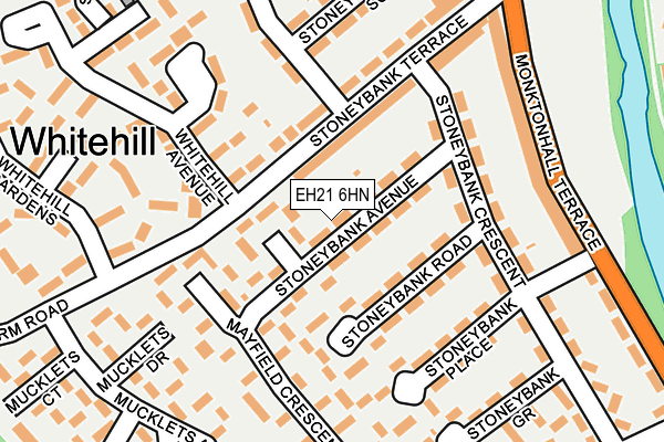 EH21 6HN map - OS OpenMap – Local (Ordnance Survey)