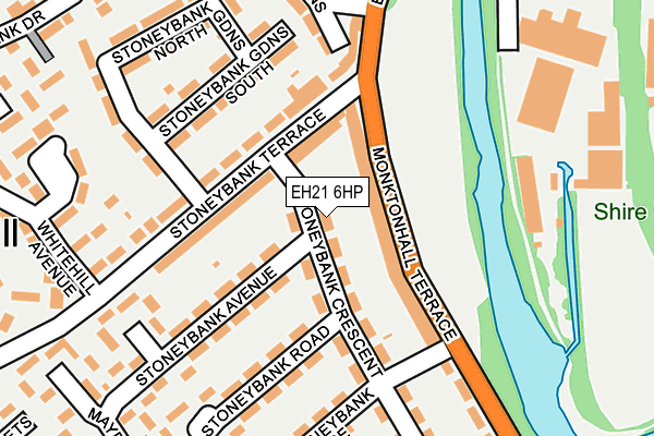 EH21 6HP map - OS OpenMap – Local (Ordnance Survey)