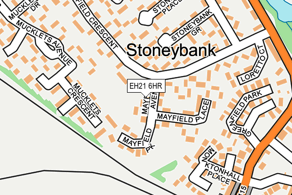 EH21 6HR map - OS OpenMap – Local (Ordnance Survey)